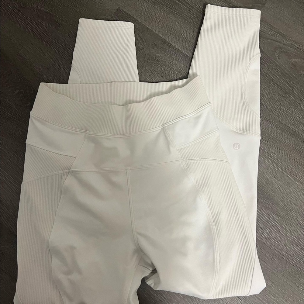lululemon limited edition white ribbed leggings - Picture 4 of 4